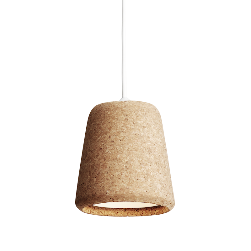 Material Pendant w. White Fitting, Cork