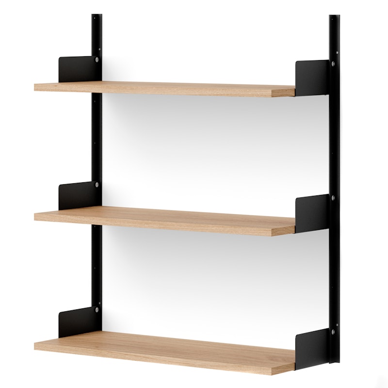 New Works Wall Shelf 900 mm, Oak / Black