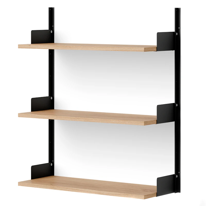 New Works Wall Shelf 900 mm, Oak / Black