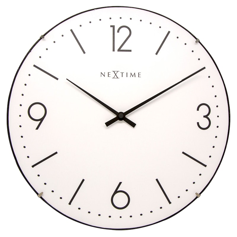 Basic Dome Wall Clock, White