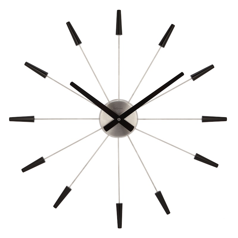 Plug Inn Wall Clock, Black