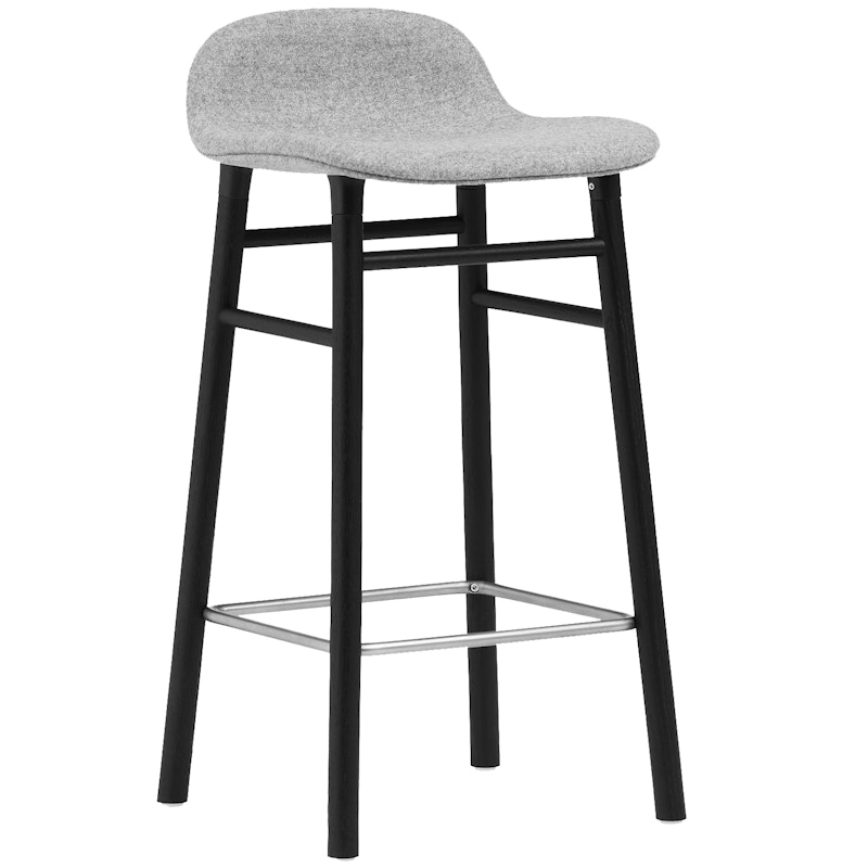 Form Bar Stool 65 cm, Grey / Black Oak