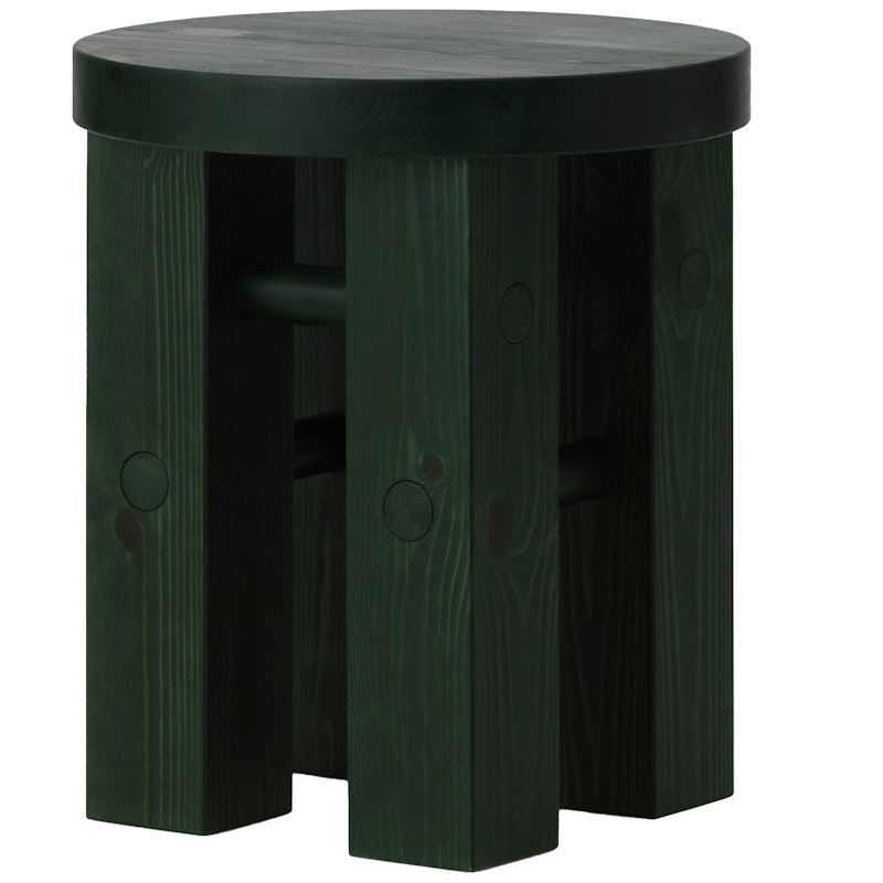 Fyr Stool Pinewood, Dark Green