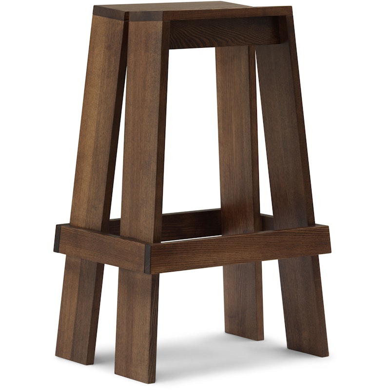 Let Bar Stool 75 cm, Dark stained Ash