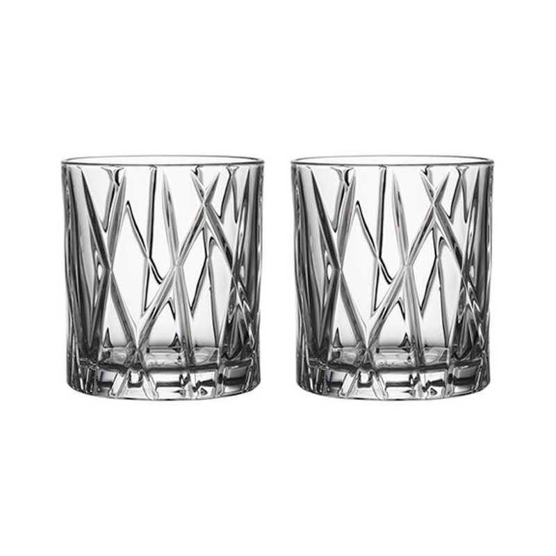 City Whiskey Glass OF 25 cl, 2 Pcs