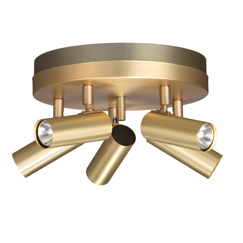 Puck 5 Ceiling Lamp, Brass