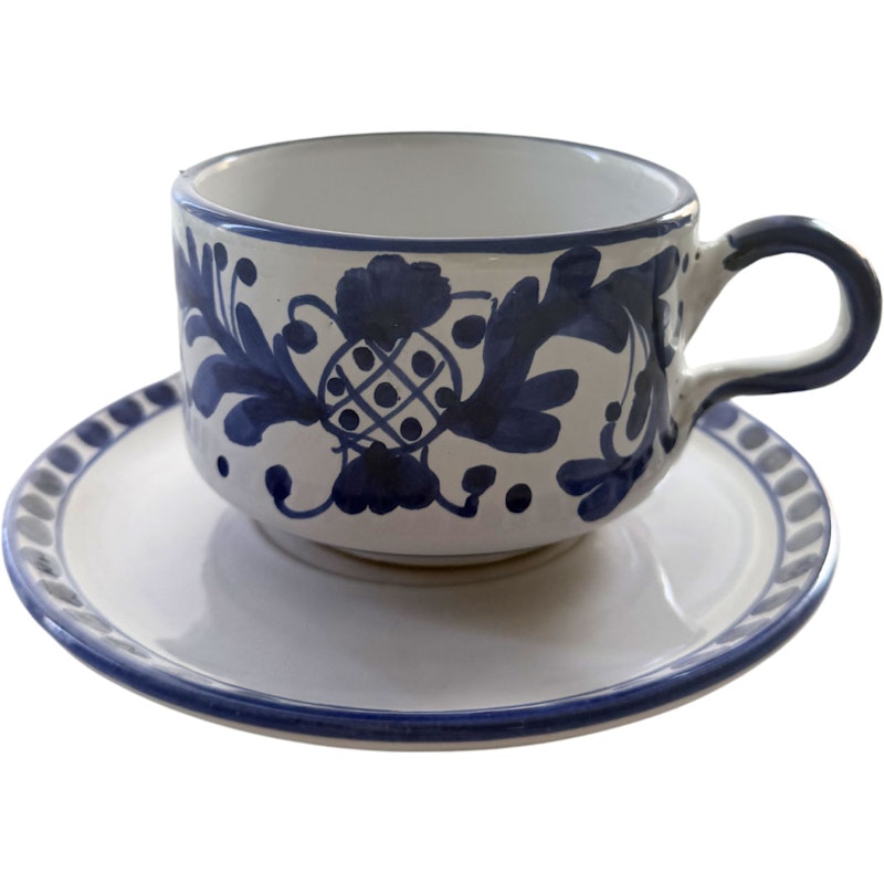 Positano Cup With Saucer, Blue