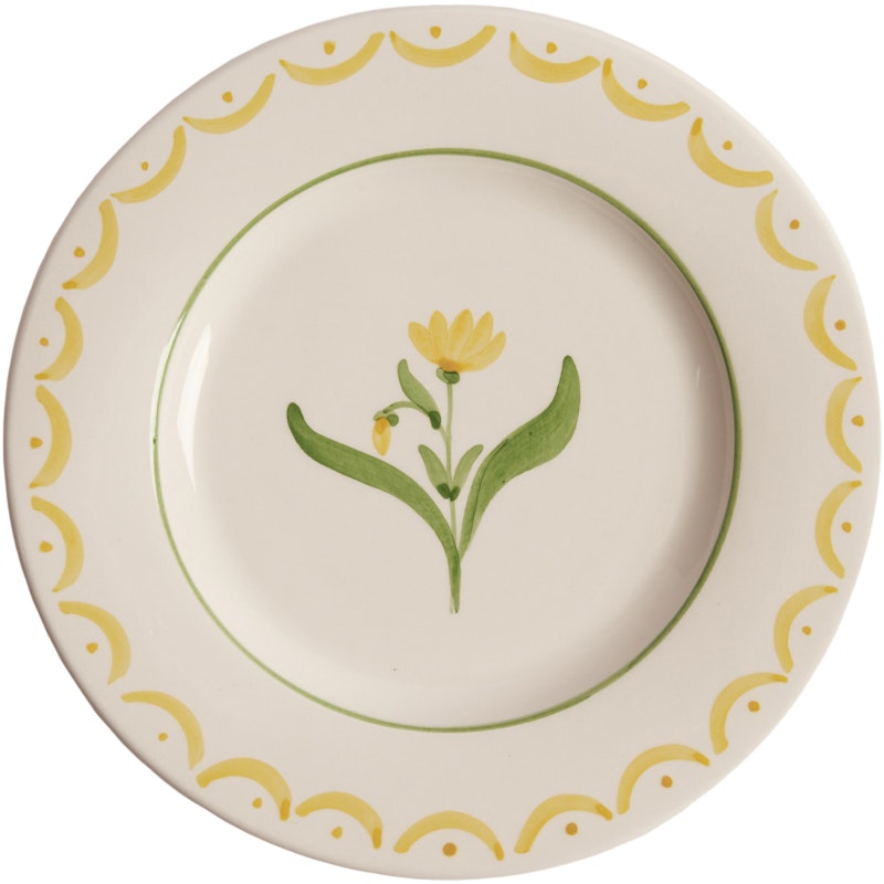 Cottage Flower Side Plate 22 cm, Yellow