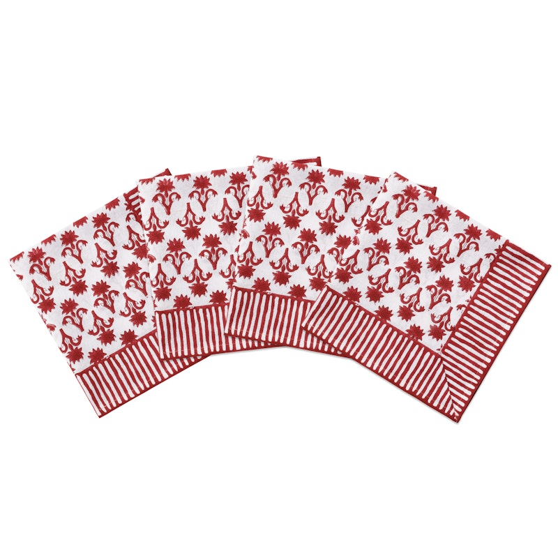 Lily Napkin 45x45 cm 4-pack, Burgundy