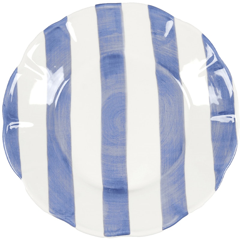 Stripe Side Plate 22 cm, Blue