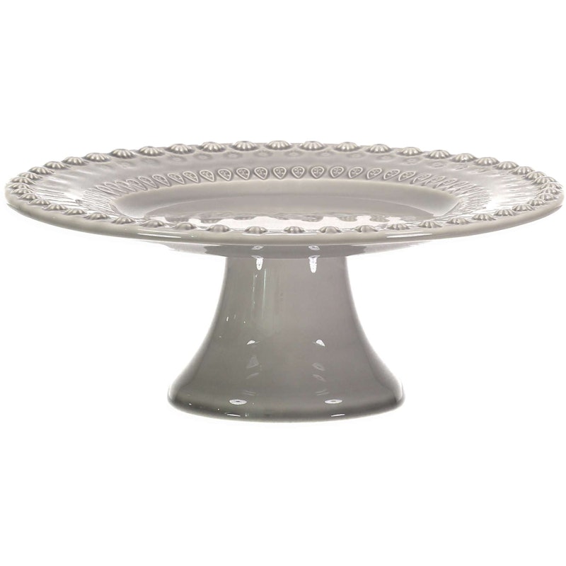 Daisy Cake Stand 22 cm, Soft Grey