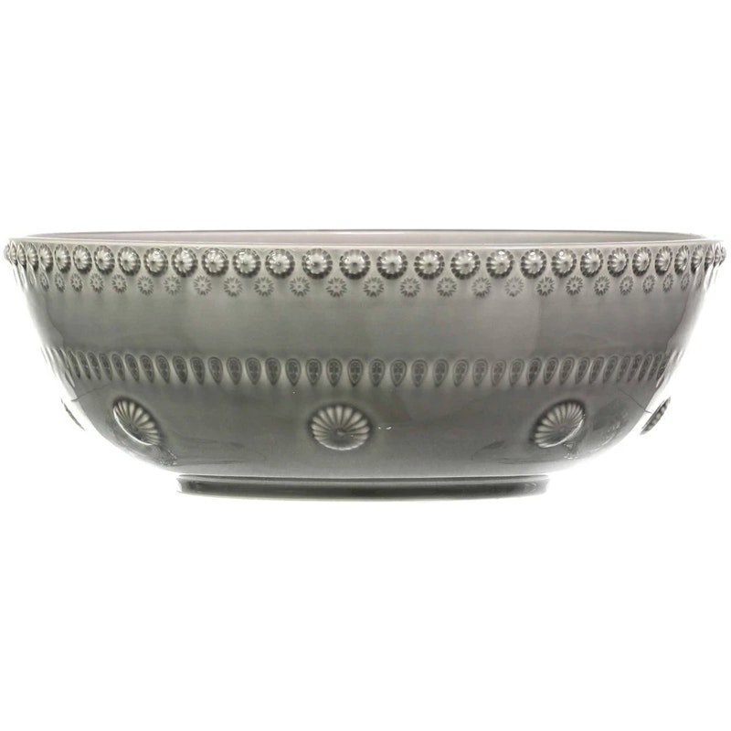 Daisy Salad Bowl 23 cm, Soft Grey