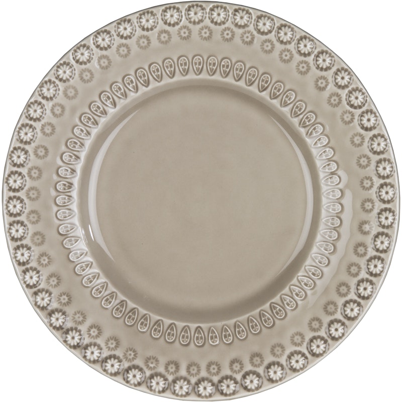 Daisy Side Plate 22 cm 2-pack, Greige
