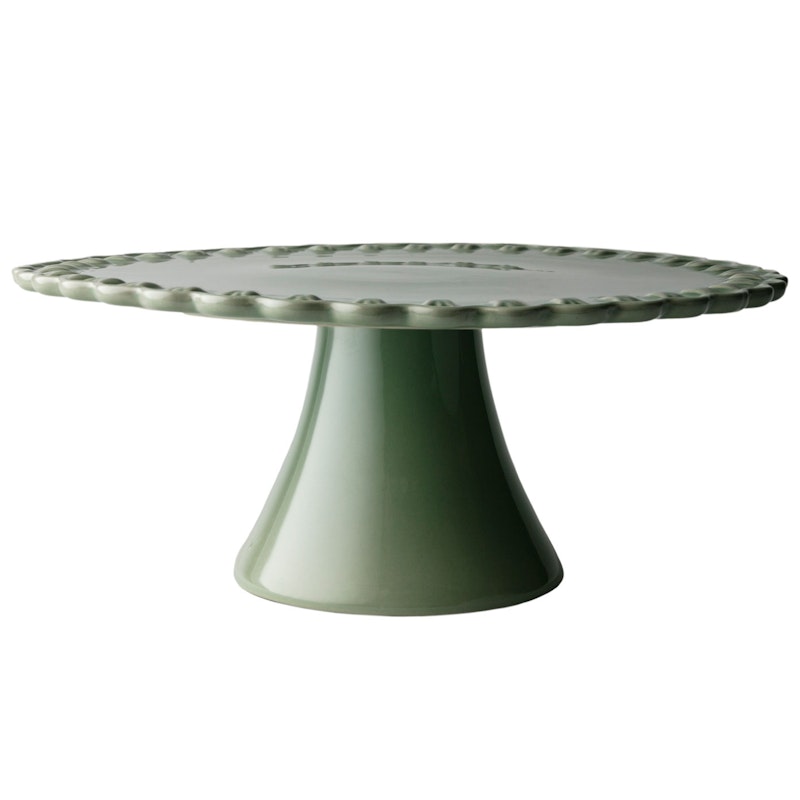 Tulipa Cake Plate 30 cm, Verona Green