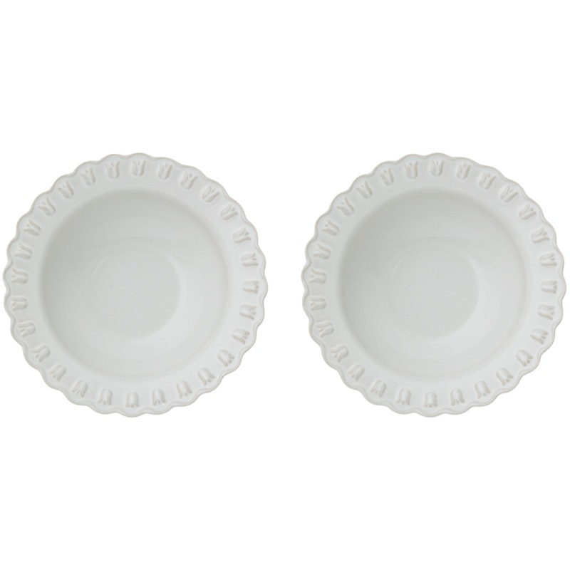 Tulipa Deep Plate 23  cm 2-pack, White