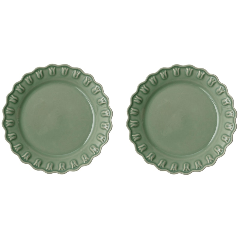 Tulipa Side Plate 20 cm 2-pack, Verona Green