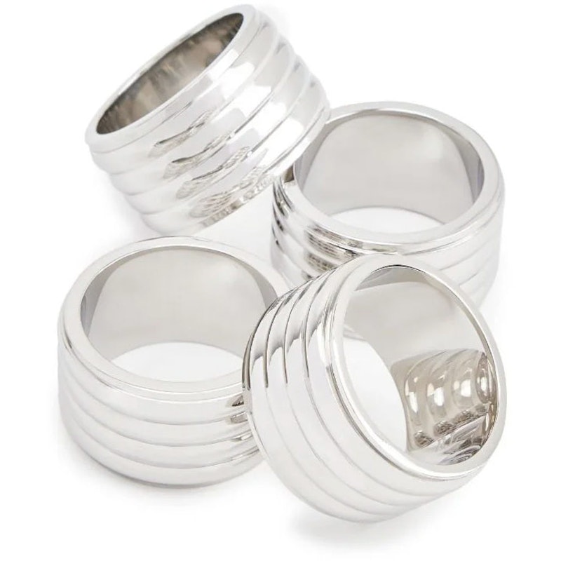 Thorpe Napkin Ring Stainless Steel 4-pack