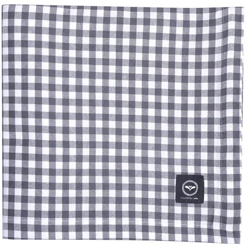 Bella Tablecloth 90x90 cm, Dark Grey / White