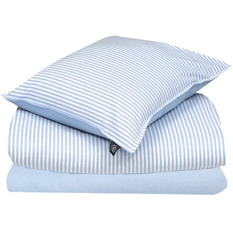 Elias Pillowcase 50x60 cm, Light Blue / White