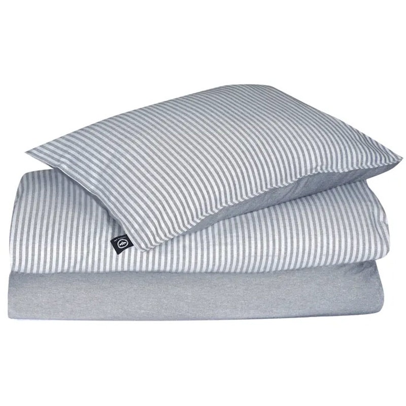 Elias Pillowcase 50x60 cm, Light Grey / Black