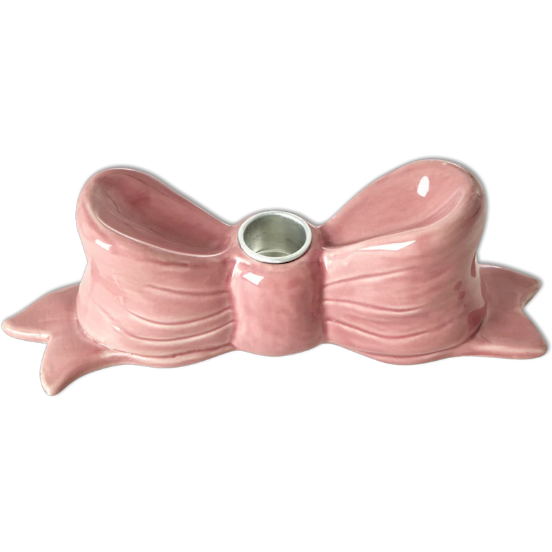 Bow Candle Holder Pink