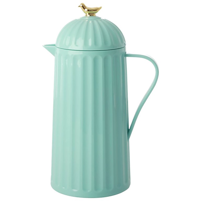 Gold Bird Thermos 1L, Dark Mint