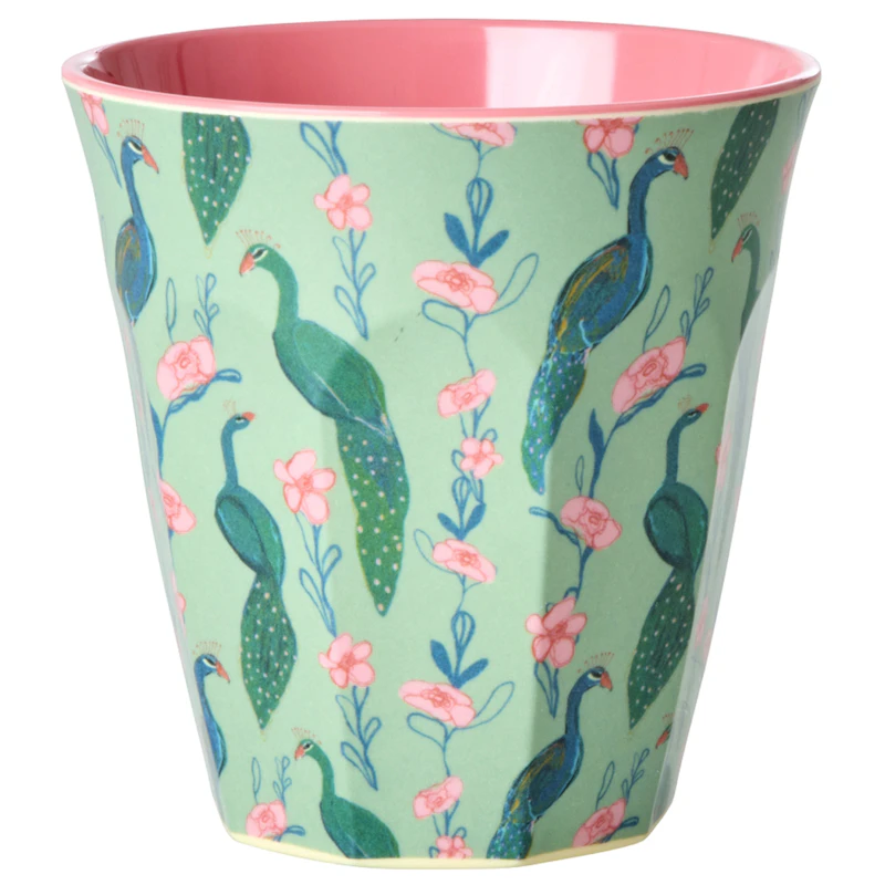 Melamine Cup 25 cl, Peacock Power