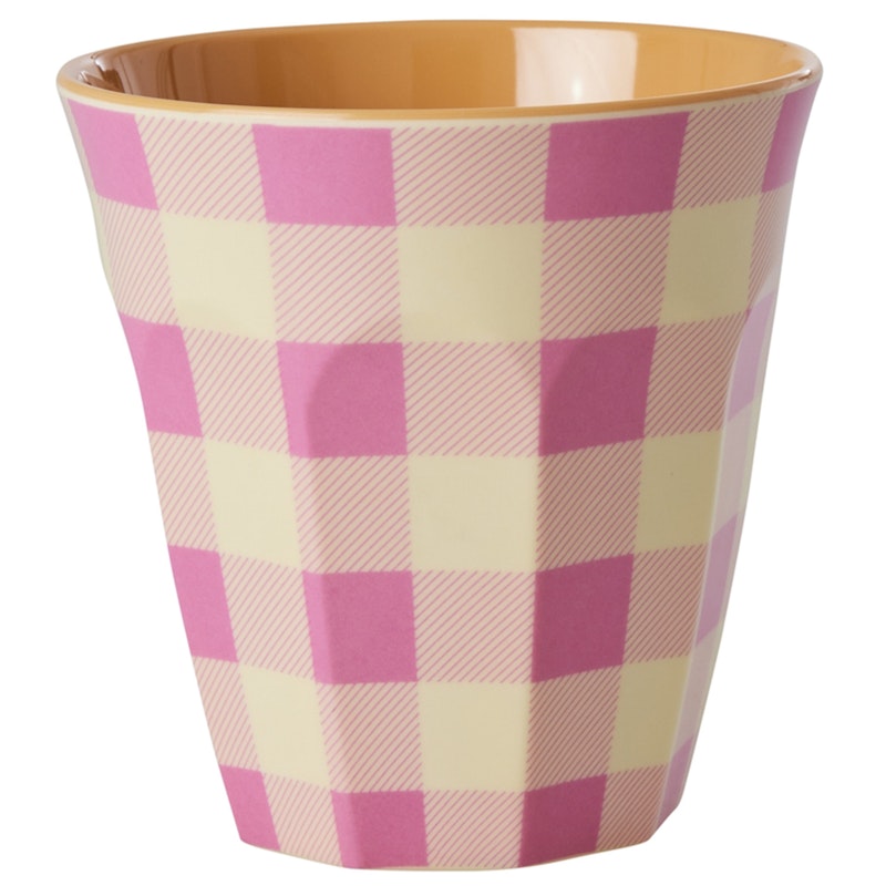 Melamine Cup 25 cl, Check Pink
