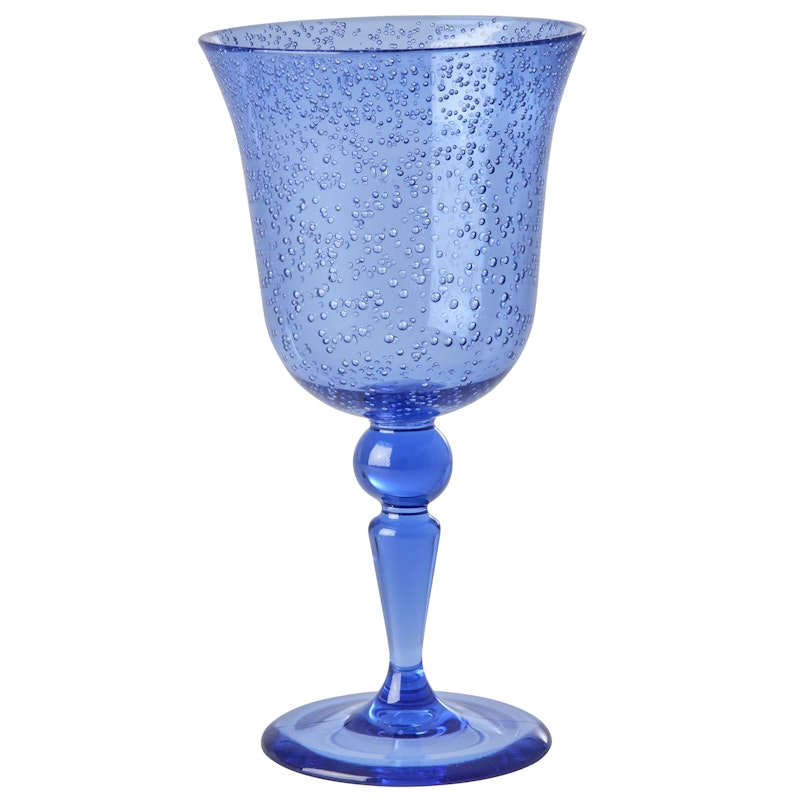 Wine Glass, Bubble Blue