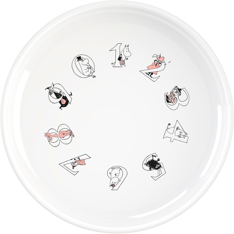 Moomin ABC Plate 15 cm, Salmon