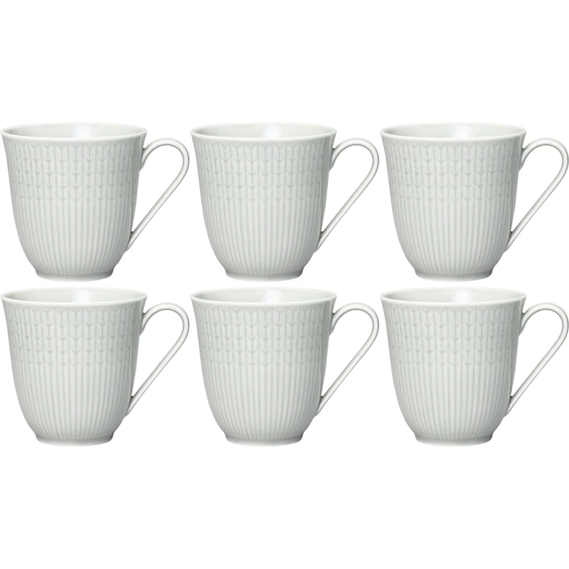 Swedish Grace Mug 30 cl 6-pack, Fog (Light Grey)