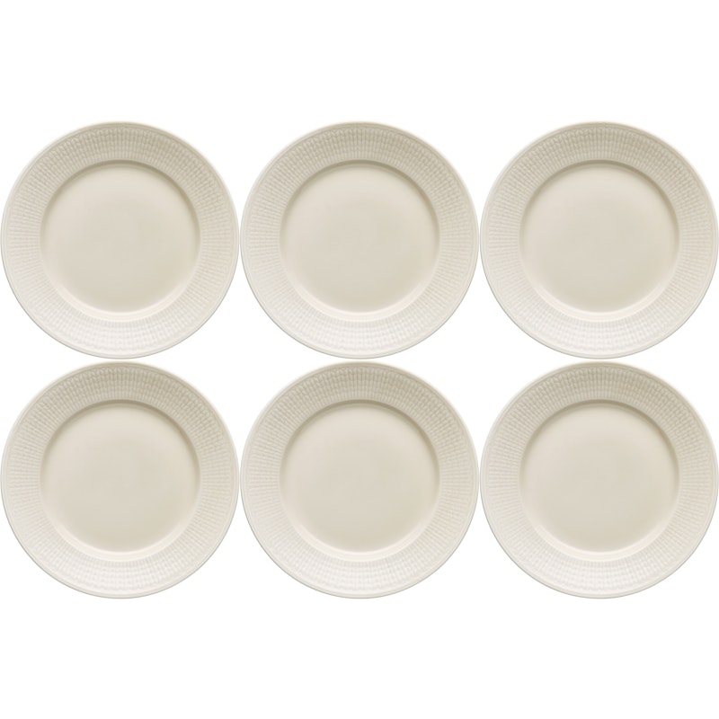 Swedish Grace Plate 21 cm 6-pack, Oat (Beige)