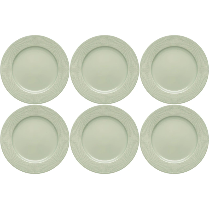 Swedish Grace Plate 27 cm 6-pack, Meadow (Light Green)