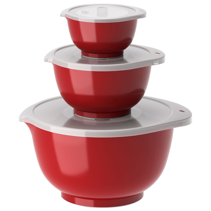 Margrethe Bowls 0,25 & 0,75 & 3 L, Red