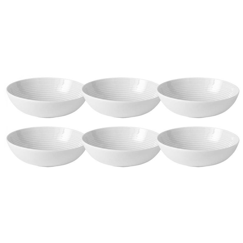 Maze White Bowl 18 cm, 6 Pcs