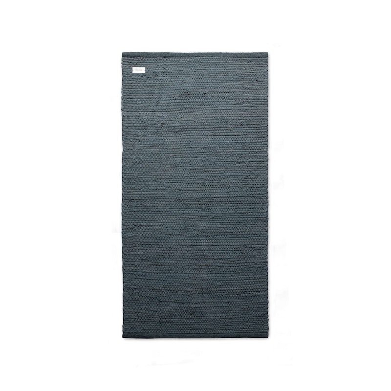 Cotton Rug Steel Grey, 140x200 cm