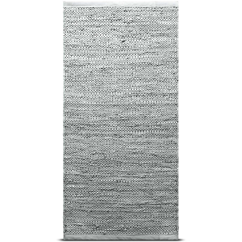 Leather Rug 75x200 cm, Light Grey