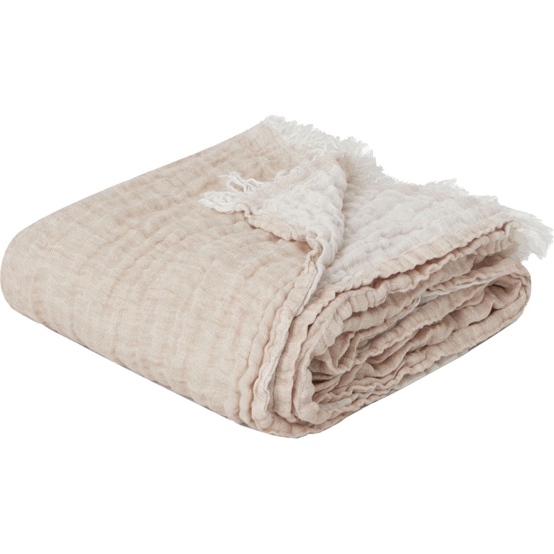 Beige linen throw clearance