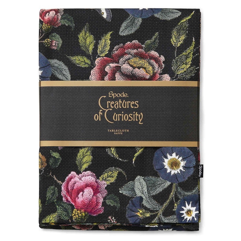 Creatures of Curiosity Tablecloth Black, 140x180 cm