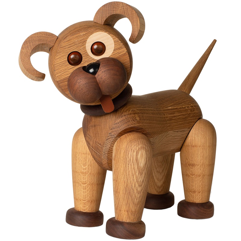 Big Happy Dog Wooden Figurine 38 cm