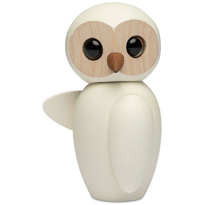 Wise Wooden Figurine Owl