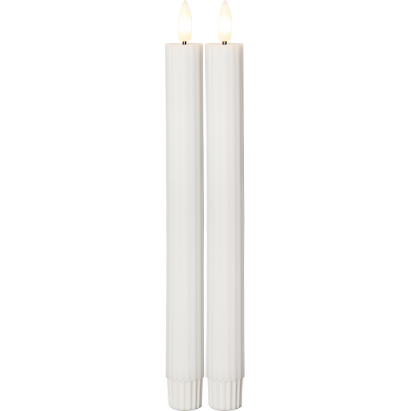 Flamme Antique Candle 2-pack LED, White