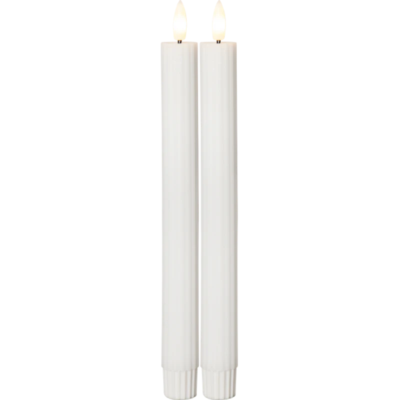 Flamme Antique Candle 2-pack LED, White