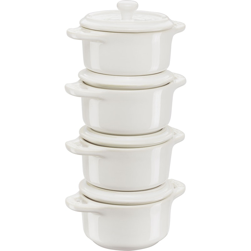 Pot Set Mini Ø10 4-pack, Ivory White