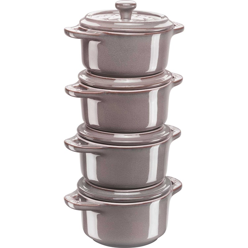 Pot Set Mini Ø10 4-pack, Grey