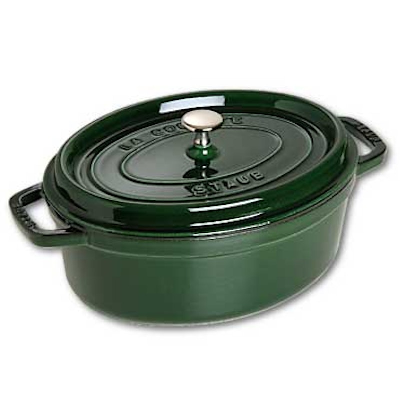 Oval Casserole in Cast Iron 6,7 L, Green