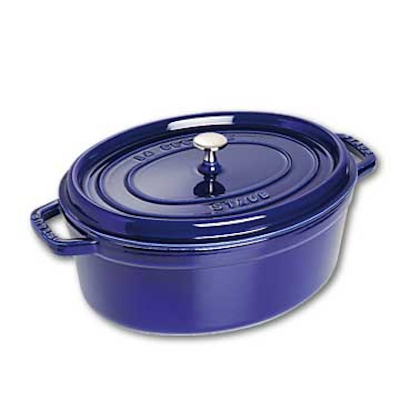 Oval Casserole in Cast Iron 6,7 L, Dark Blue