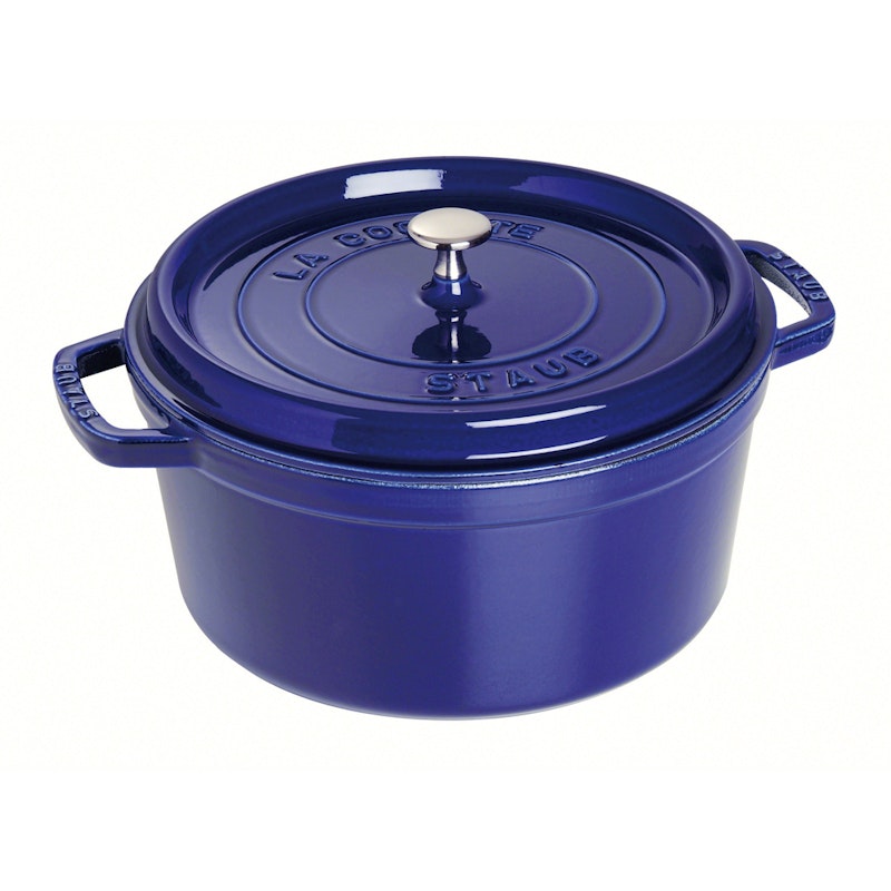 Round Casserole in Cast Iron 6,7 L, Dark Blue