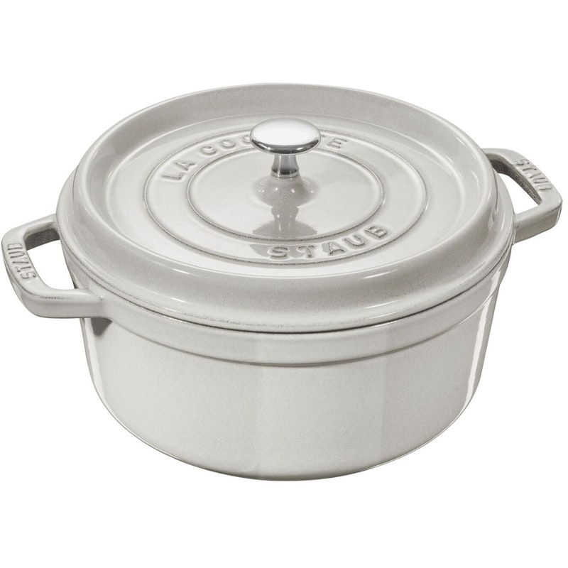 Staub Cocotte Round, 28 cm 6,7 L, White