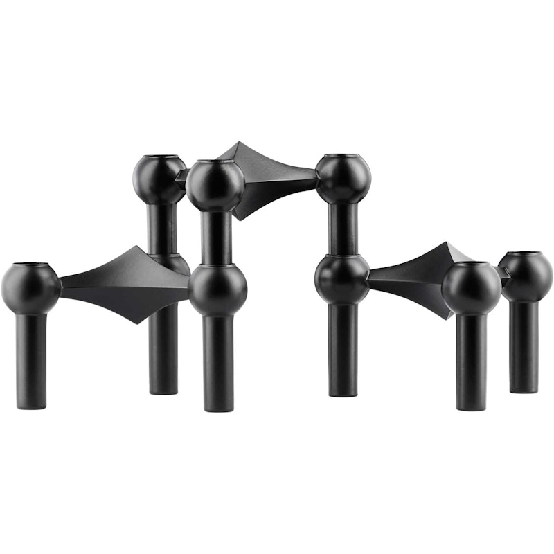 Nagel Candlestick 3 Pieces, Matte Black